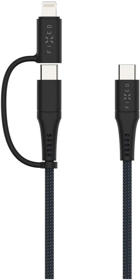 Adaptér USB-C/USB-C a Lightning 2m MFi PD 60W šedý