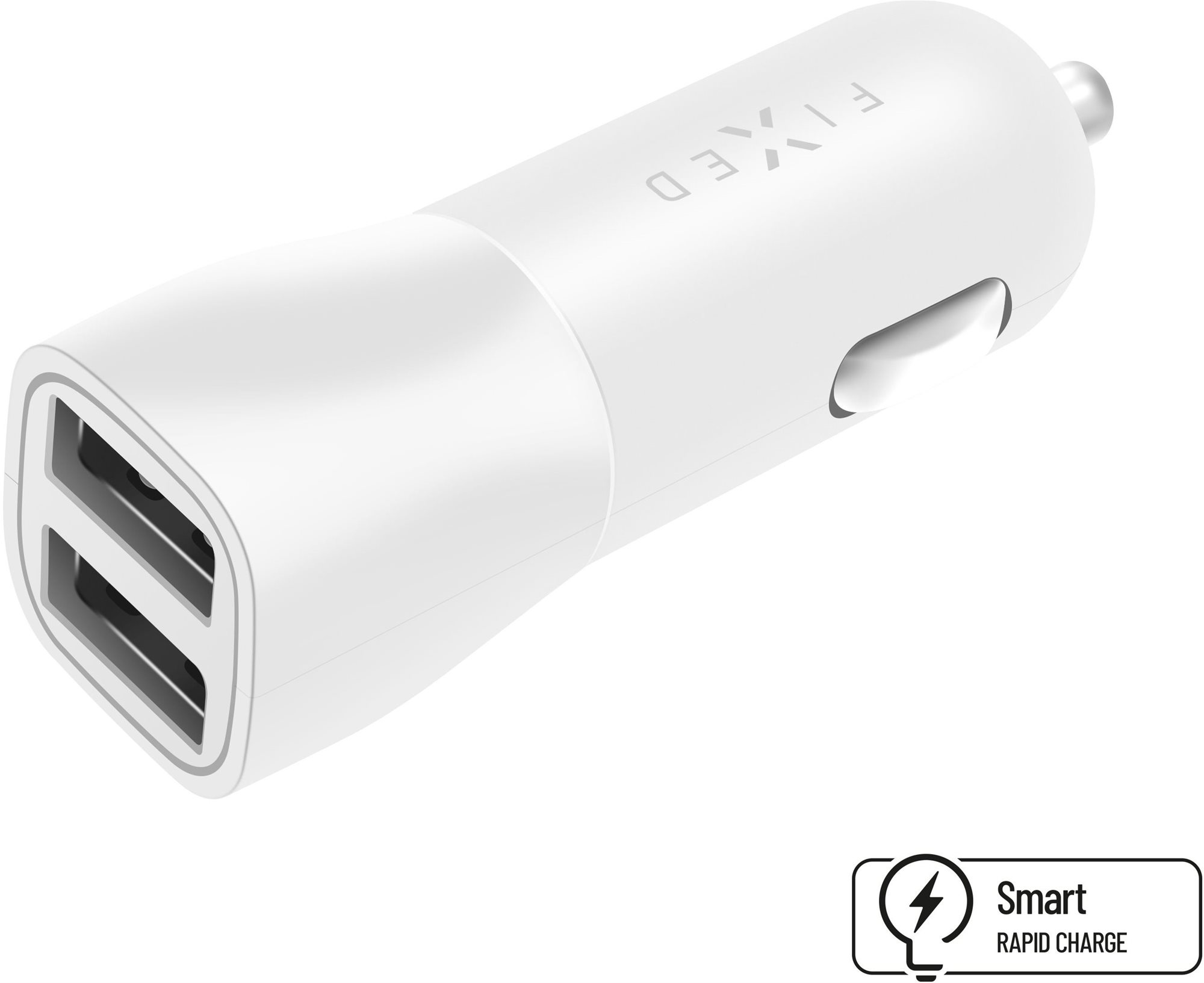 FIXED Smart Rapid Charge 15W 12/24V s 2xUSB výstupem bílá