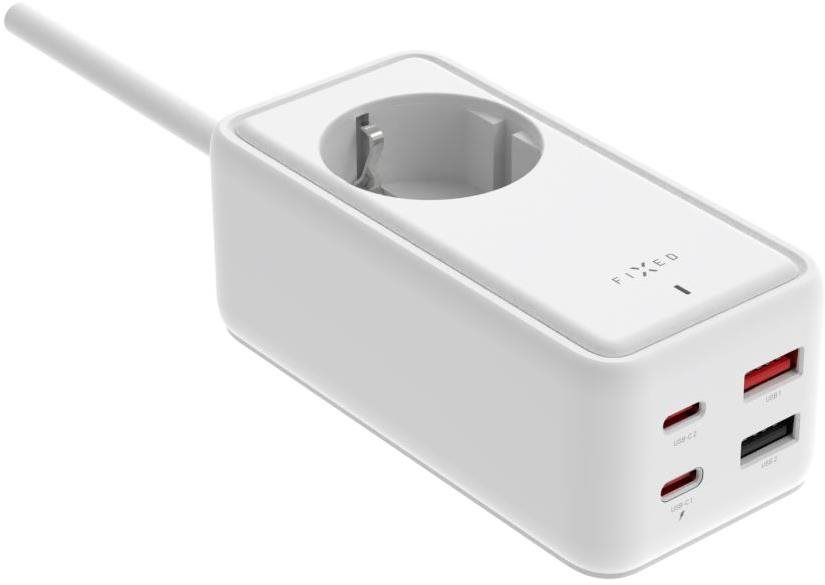 FIXED Charging Strip s 2x USB-C a 2x USB GaN III PD 65W 3m bílý