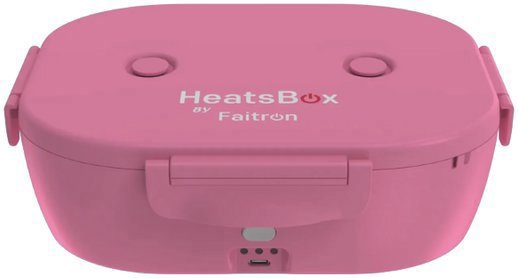Faitron HeatsBox GO Light chytrý ohřívací obědový box na baterii, růžový