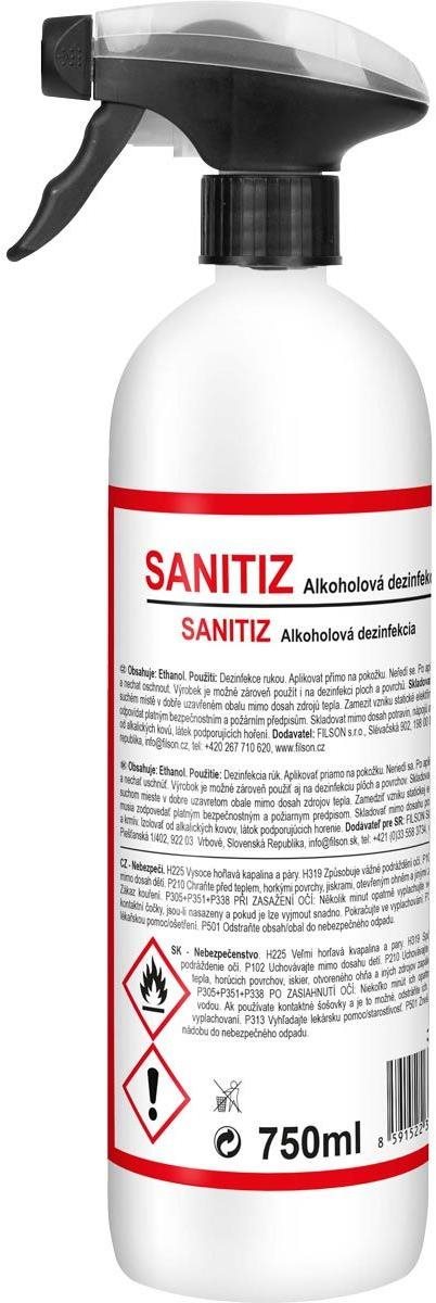 Sanitiz Dezinfekce alkoholová 750ml s rozprašovačem