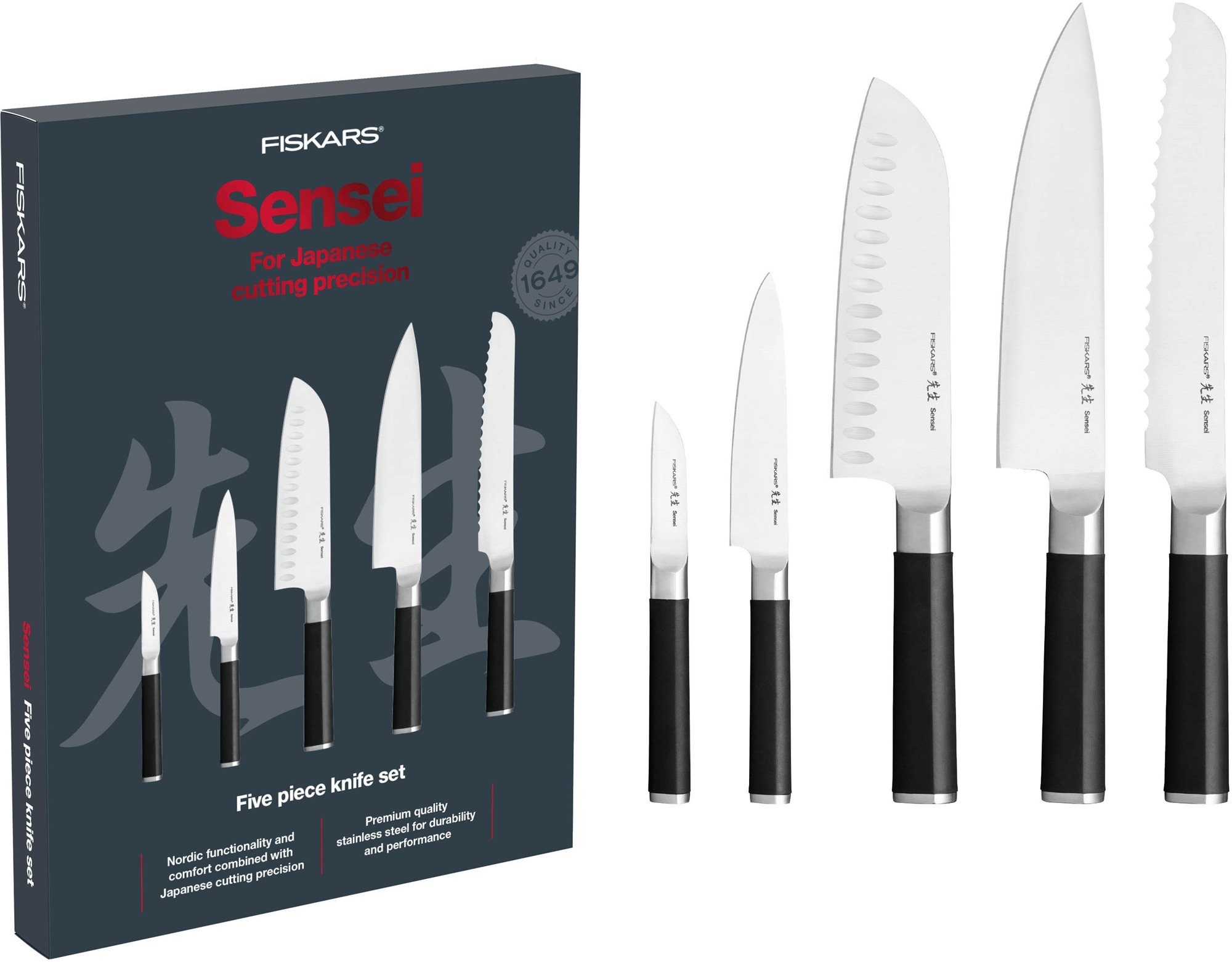 Fiskars sada nožu Sensei 5ks