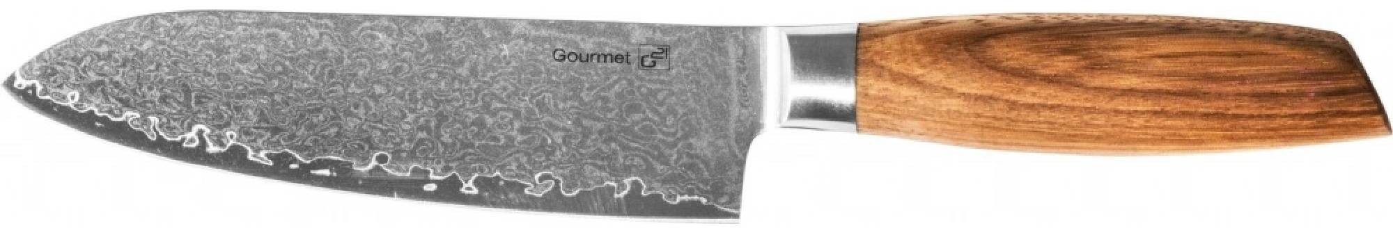 G21 Gourmet Damascus Nůž Santoku 17 cm rukojeť zebrawood