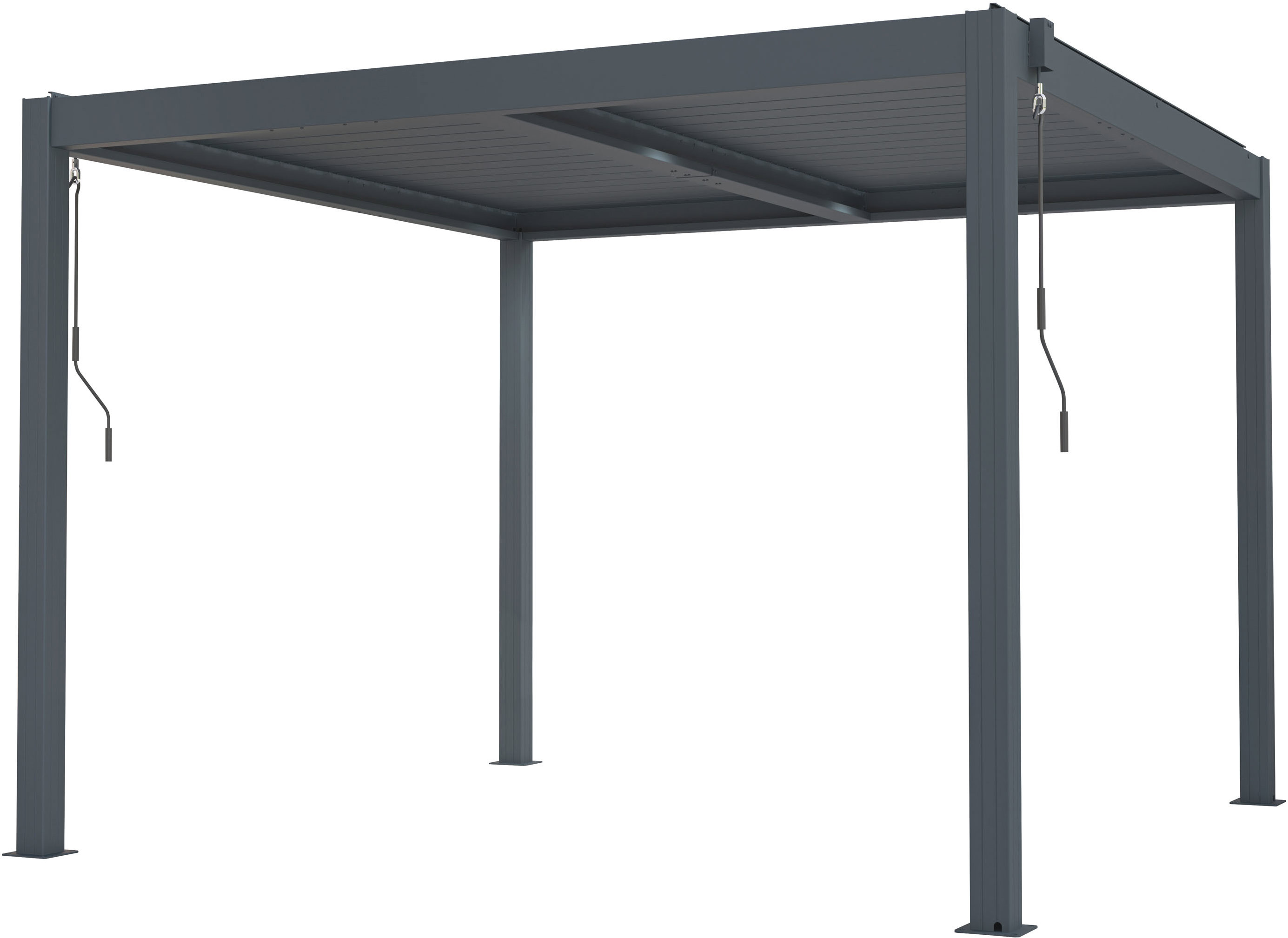 G21 Bioklimatická pergola Austin 3 × 3 m, antracitová hliníková