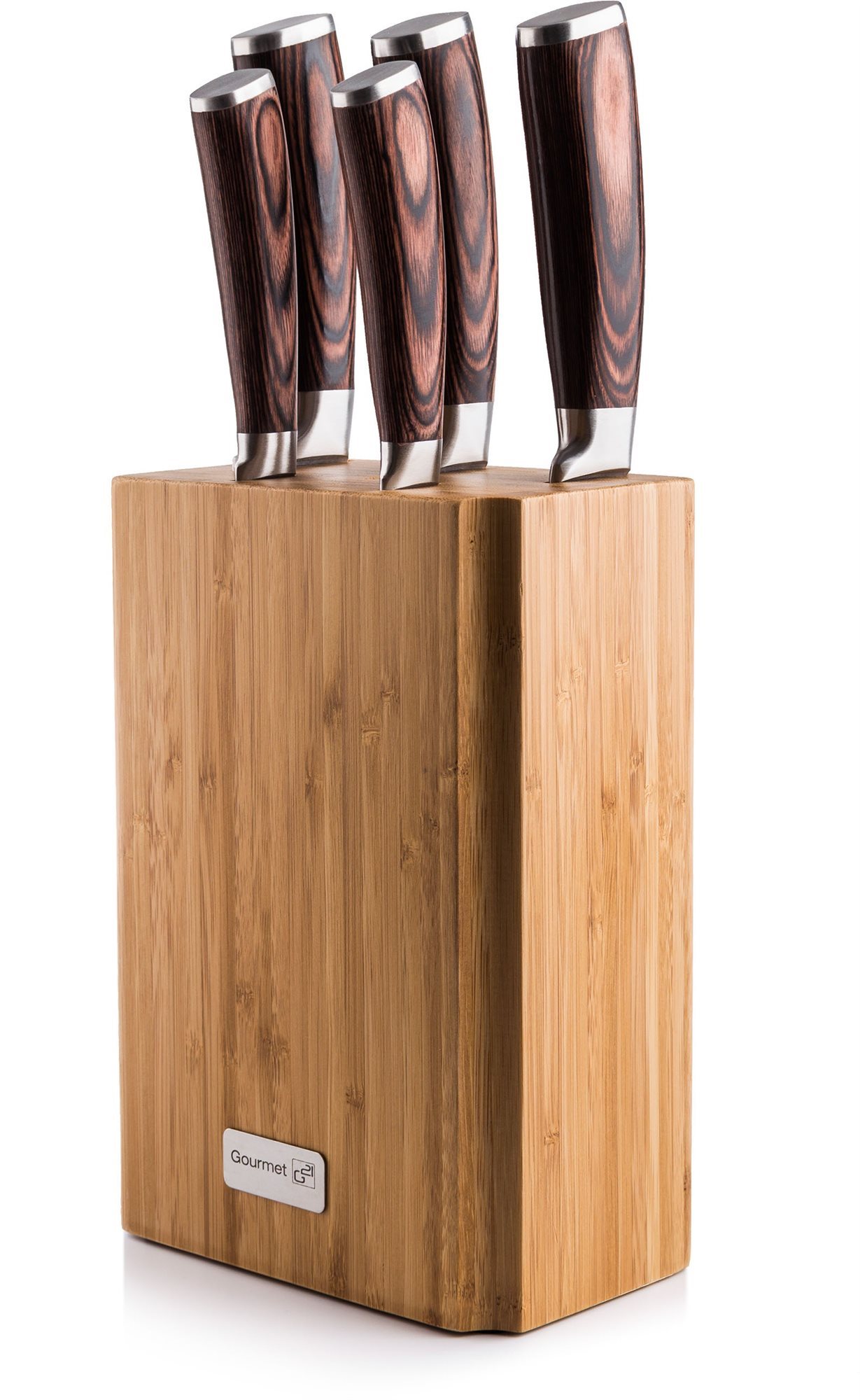 Sada nožů G21 Gourmet Nature 5 ks + bambusový blok