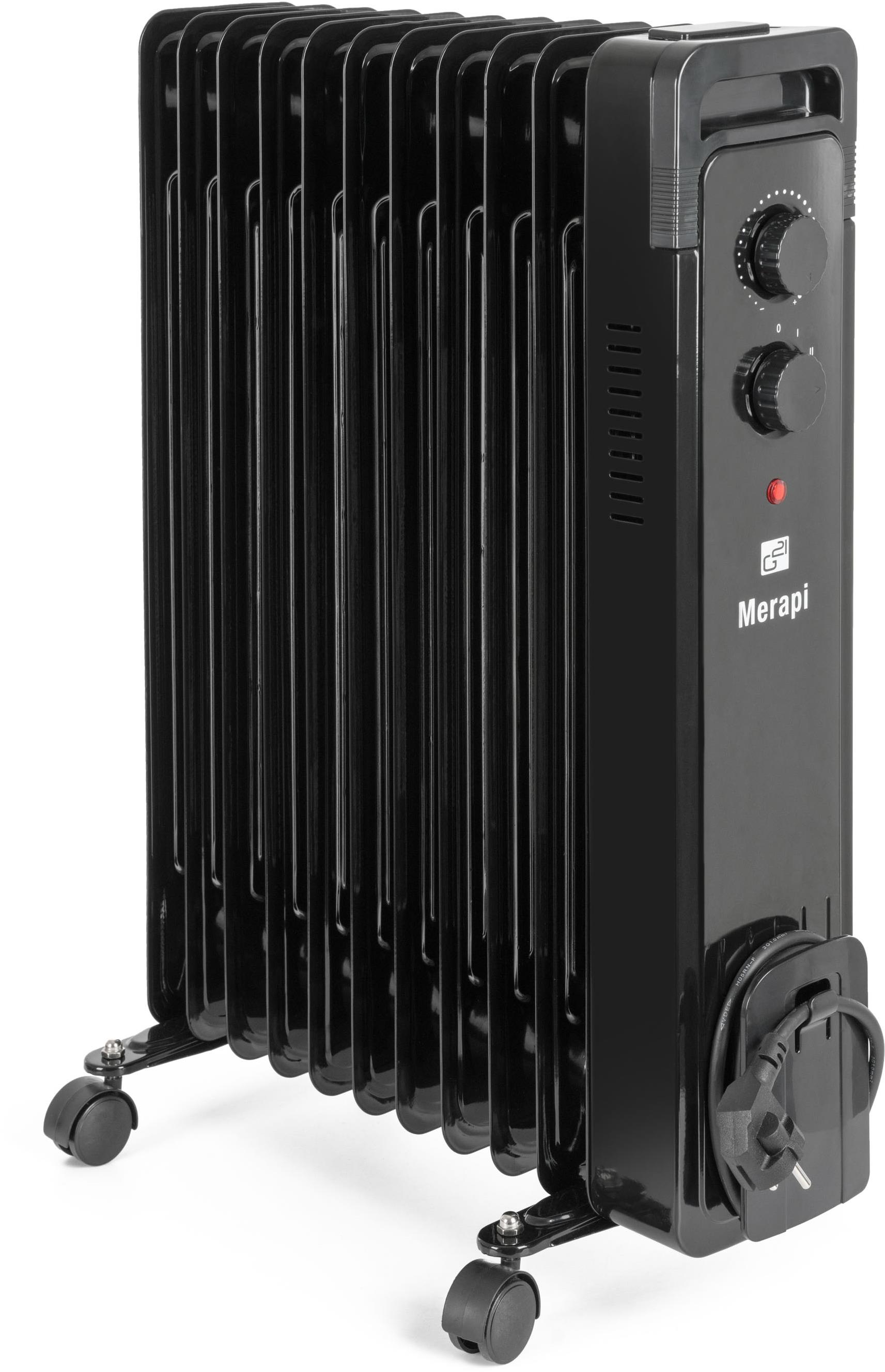 G21 Merapi černý, 11 žeber, 2500 W