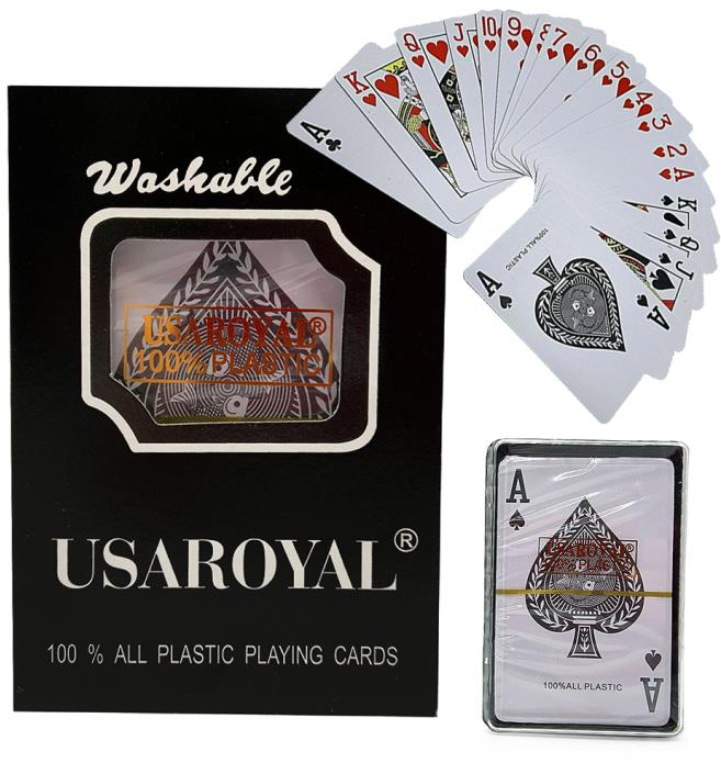 Verk Plastové pokerové karty 54 ks - černé balení