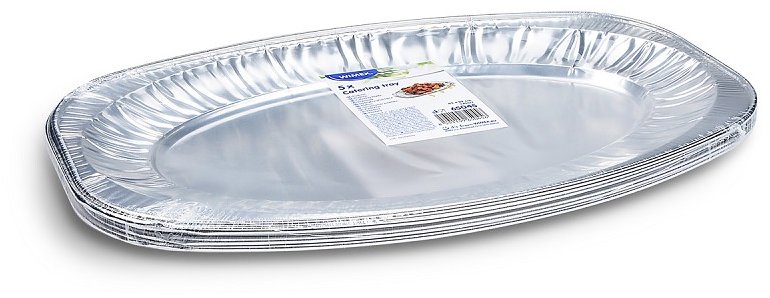 Wimex hliníkový podnos 43 × 29 cm, oválný - 5 ks