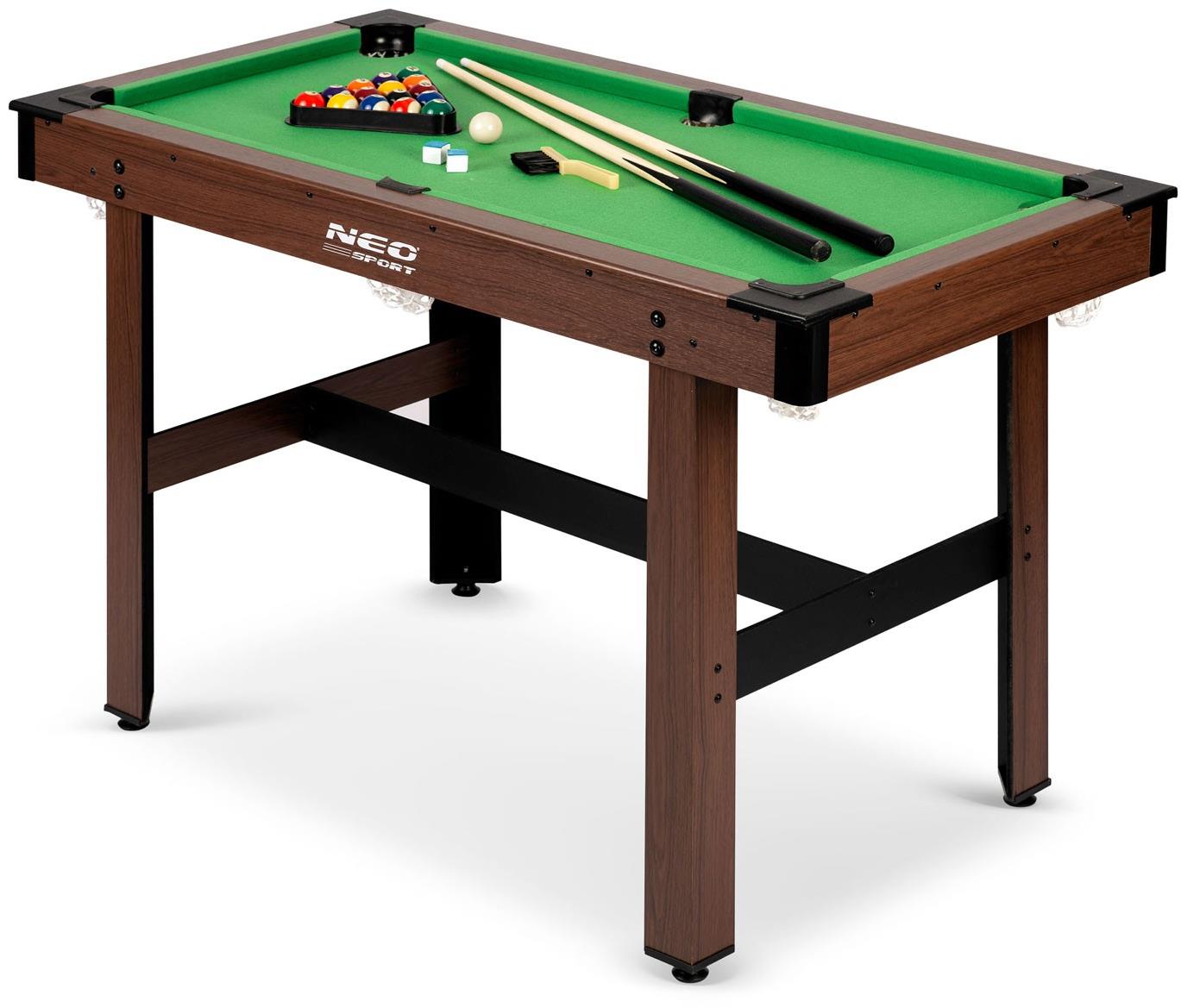 Neo-Sport NS-807 Kulečníkový stůl 122 × 61 × 76 cm tmavě hnědý