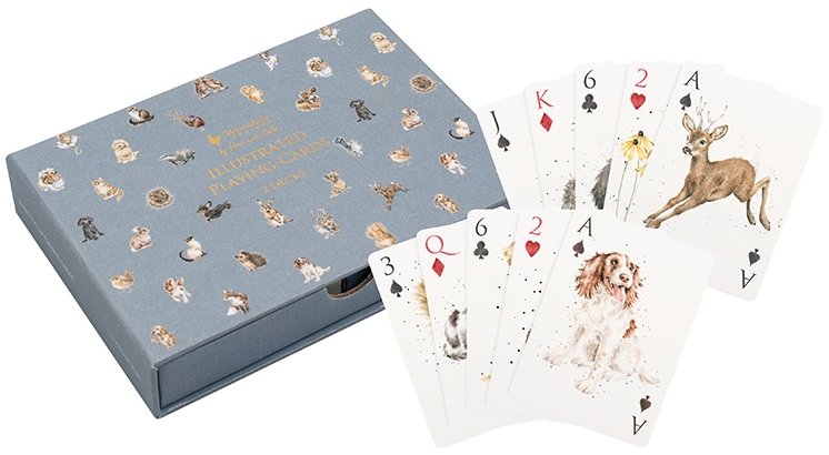 Wrendale Designs Hrací karty Lesní zvířata a mazlíčci