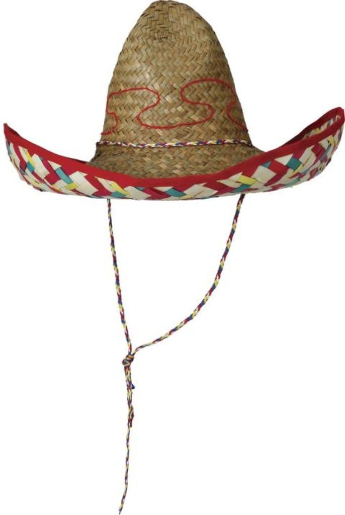 GUIRCA Slaměný klobouk sombrero barevný - Mexiko 50 cm
