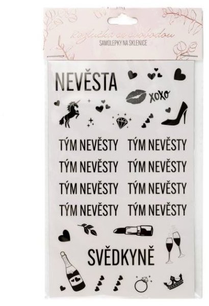 Albi Samolepky na skleničky - Rozlučka se svobodou - 10 ks