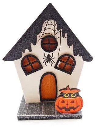 Bavytoy Halloween LED dekorativní dýňový dům