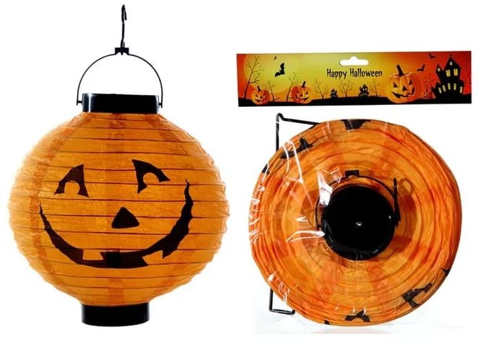 Bavytoy LED papírová lucerna Dýně, kulatá, 20 cm