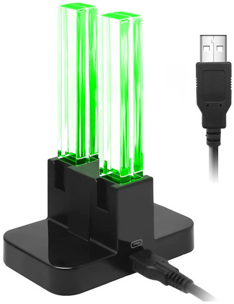 Verk 06406 Nabíjecí stanice pro 4× Joy-Con Nintendo Switch s LED podsvícením, USB-C