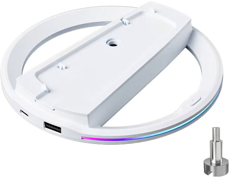 Verk 06410 Vertikální stojan pro PS5 / PS5 Slim / PS5 Pro s chlazením, USB, bílý
