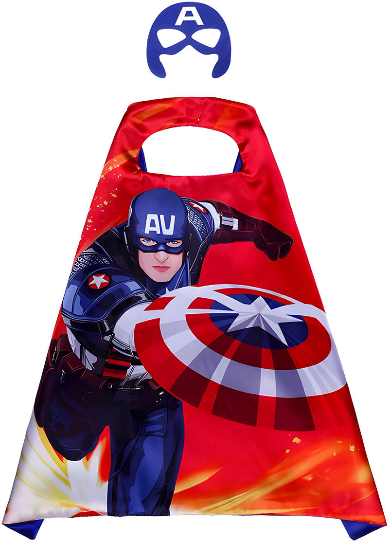 Marvel Karnevalový plášť a maska - Kapitán Amerika