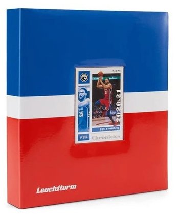Leuchtturm Album na karty PRO Small, modro-červené s bílým pruhem