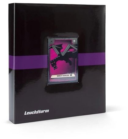 Leuchtturm Album na karty PRO Small, černé s tmavě fialovým pruhem