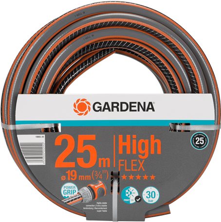 GARDENA Hadice zahradní HighFlex Comfort 19 mm 3/4", černo/oranžová - délka 25 m