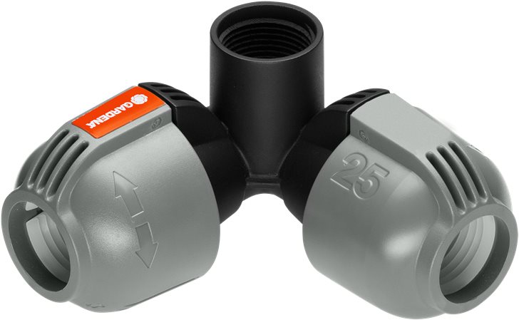 GARDENA L-kus 25 mm - vnitřní závit 3/4", s rohovou přípojkou zadešťovače