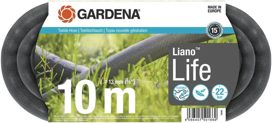 GARDENA Hadice zahradní, textilní Liano™ Life 1/2" - délka 10 m