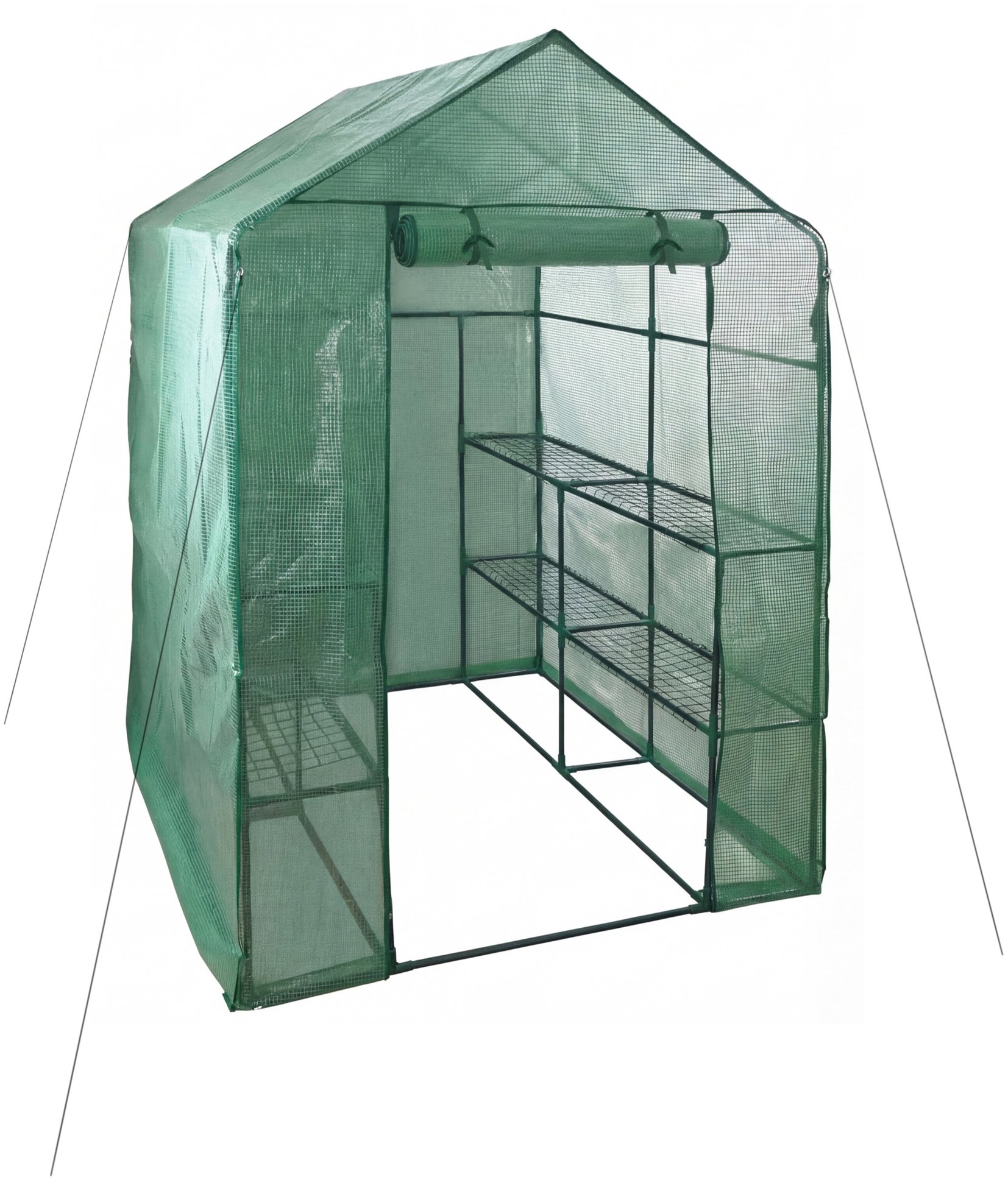 GARVIA Fóliovník Porri rolovací vstup vyztužená fólie 143 × 143 × 195 cm PE