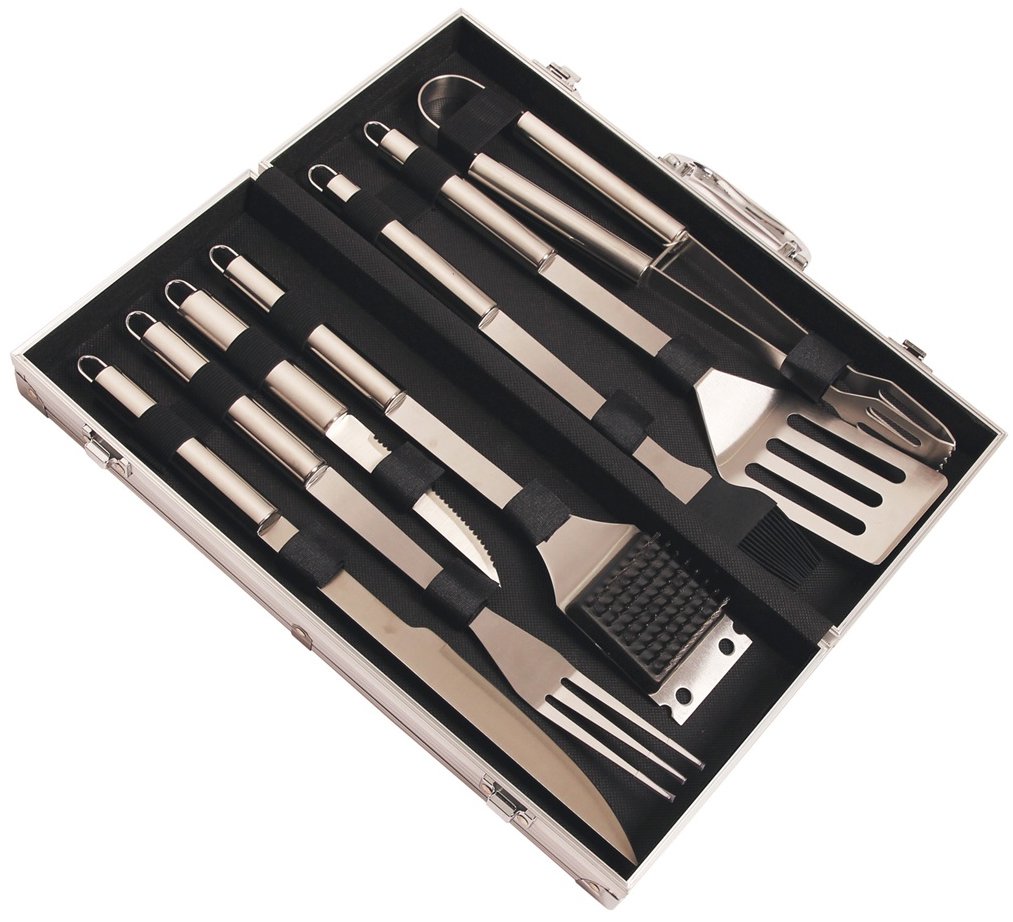 RIWALL PRO Sada grilovacího nářadí RBBQ 7S Set, nerezová, 7 ks, kufr