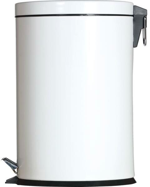 Gastro Kovový pedálový odpadkový koš 20 l, bílý