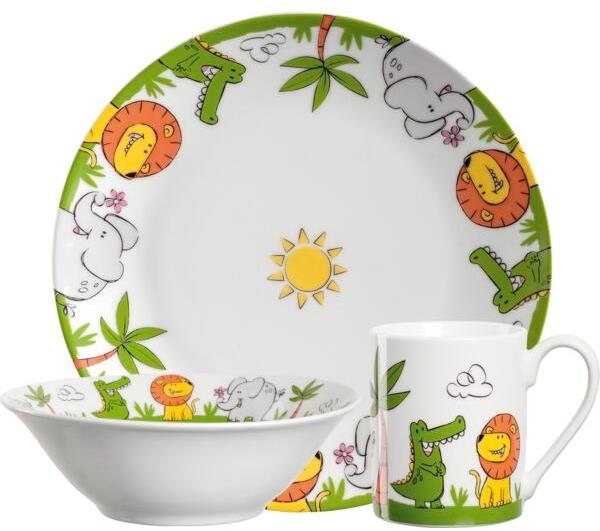 Gastro Dětská jídelní sada krokodýl/slon/lev