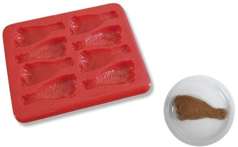 Gastro Silikonová forma Kuřecí stehno, s víkem, červená