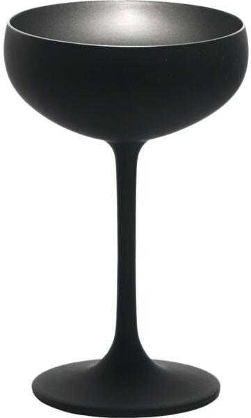 Stölzle Elements Sklenice na sekt 230 ml, černá / stříbrná, 6 ks