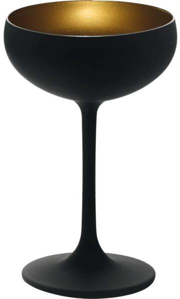 Stölzle Elements Sklenice na sekt 230 ml, černá / zlatá, 6 ks