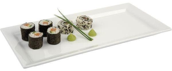 APS Servírovací tác sushi obdélník melamin 35,5x18 cm bílý