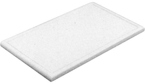 Gastro Prkénko krájecí plastové 50x30x2 cm, s drážkou, bílé