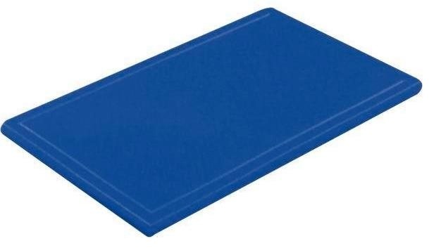 Gastro Prkénko krájecí plastové 32,5x26,5x2 cm GN 1/2, s drážkou, modré