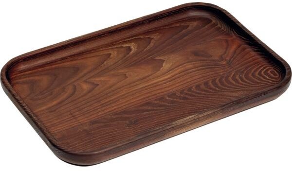 SERAX Pure Podnos obdélníkový Dark Brown / Wood 36, 24 cm