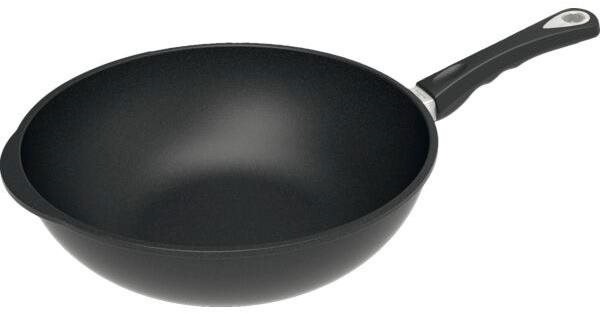 AMT Gastroguss Litinová pánev wok 32 cm, vhodná na indukci