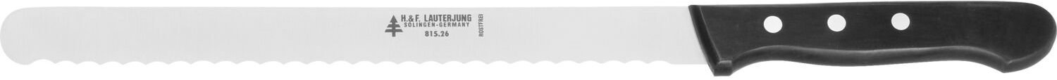 LAUTERJUNG Cukrářský nůž se zubatým ostřím, délka 440 mm, délka čepele 310 mm
