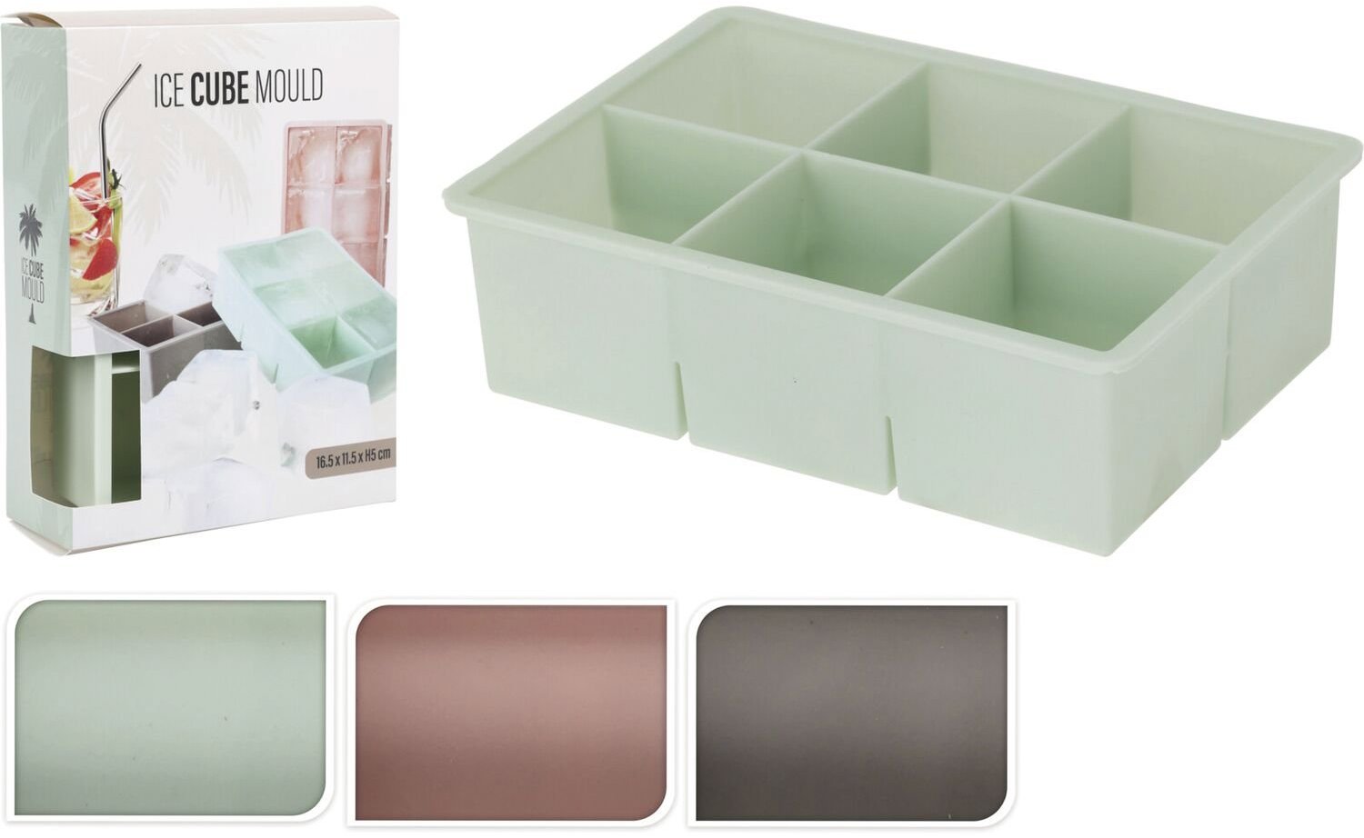 Gastro na 6 velkých kostek, plastová, různé barvy, délka 173 mm, šířka 130 mm