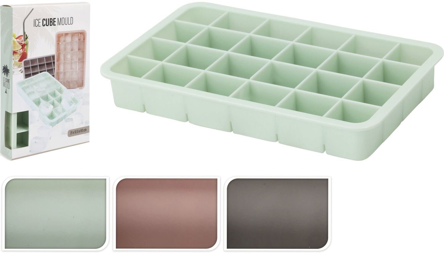Gastro na 24 kostek, plastová, různé barvy, délka 212 mm, šířka 130 mm