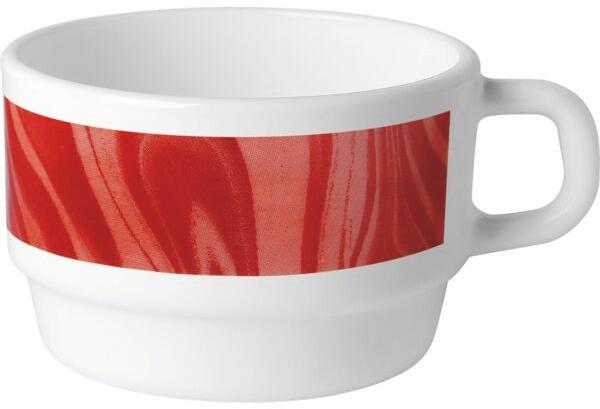 Bormioli Rocco Šálek na kávu Careware 220 ml, červený, 12 ks