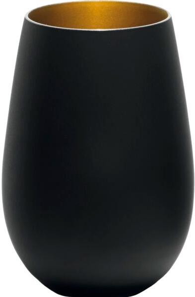 Stölzle Elements Sklenice 465 ml, černá / zlatá, 6 ks