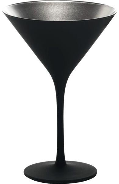Stölzle Elements Koktejlová sklenice 240 ml, černá / stříbrná, 6 ks
