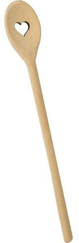 Vařečka dřevěná Srdce 30 cm oválná
