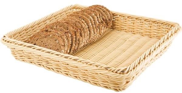 Koš na pečivo hranatý APS Profi Line 32,5x26,5x6,5 cm, béžový
