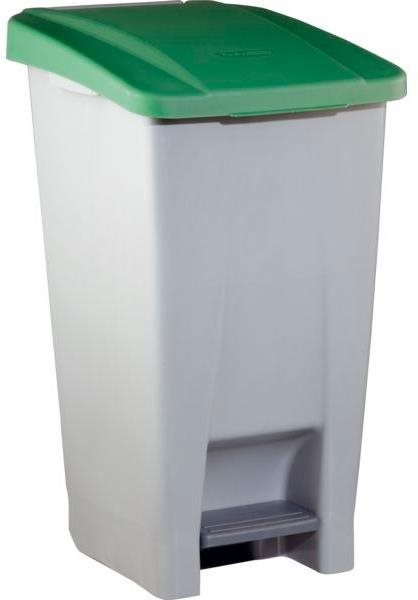 Gastro Odpadkový koš nášlapný 60 l, šedá/zelená