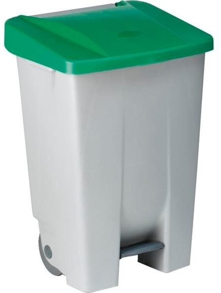 Gastro Odpadkový koš nášlapný 80 l, šedá/zelená