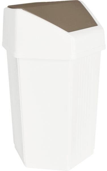 Gastro Odpadkový koš plastový 50 l, bílý, se sklopným víkem