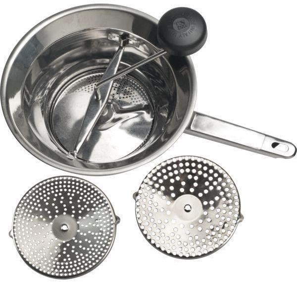 Gastro Pasírovací síto pasírovač nerez 24 cm, 3 různé vložky